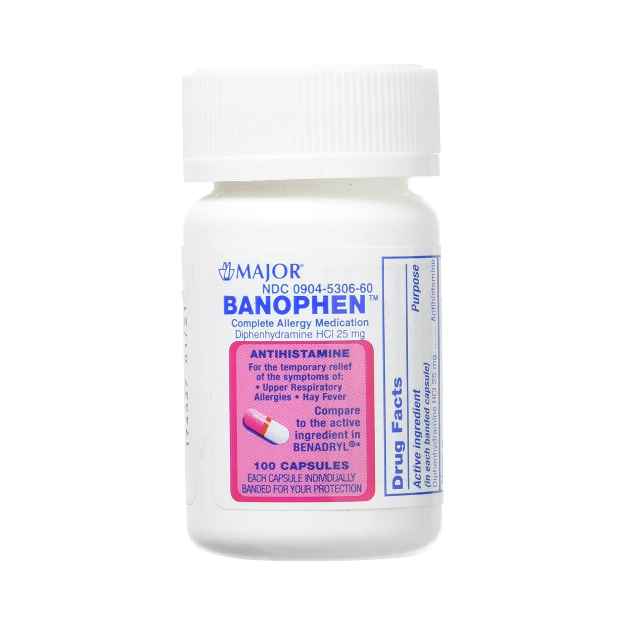 BANOPHEN TAB 25MG MMP 24@